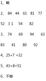 人教版一年级下册数学第6章·第六单元两位数加一位数、整十数21